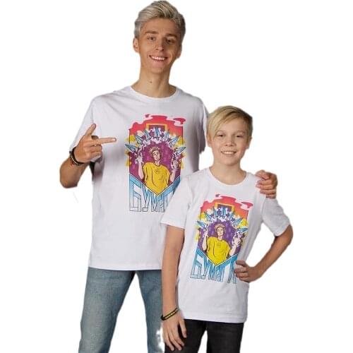 Summer Cotton Свитшот А4 Лого T-Shirt Childrens Tee Tops Family Outfits Clothes Youth Tshirt Soft Cute Shirt Футболка А4 Бумага