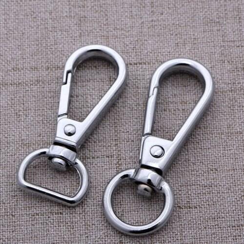 5pcs Stainless Steel Swivel Clasps Lanyard Trigger Snap Hook Lobster Claw Clasp Key Ring for Jewelry Making Findings