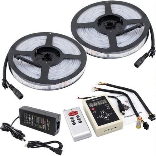 10M 5050 RGB Dream Color Magic 6803 IC LED Strip Light 133 Change RF Remote Controller Power Supply Adapter