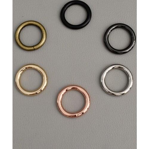 20 pcs 20mm O ring adjustable ring clip buckles Hooks for handbag backpack Dog Collar Metal Buckles Key Chain Rings Saddle