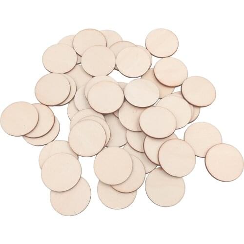 20pcs 60mm 2.36inch Natural Round Wooden Slices Unfinished Wood Diy Scrapbooking Embellishment Home Supplies Card Crafts