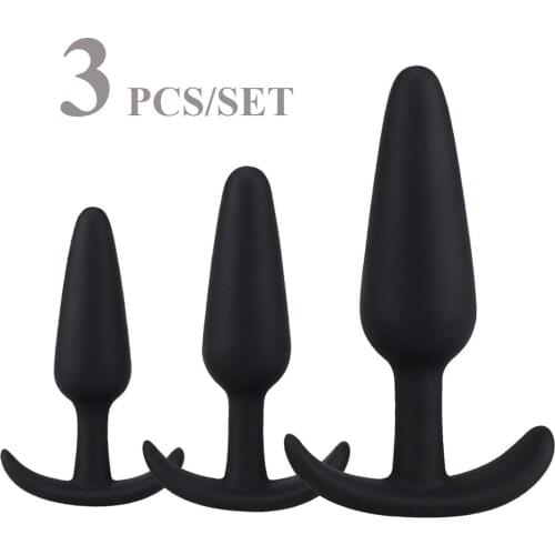 3PCS/SET Silicone Anal Plug Set G Spot Prostate Massager Sex Toys for Women Men Gay Butt Plugs Dildo Sextoys Adult Products