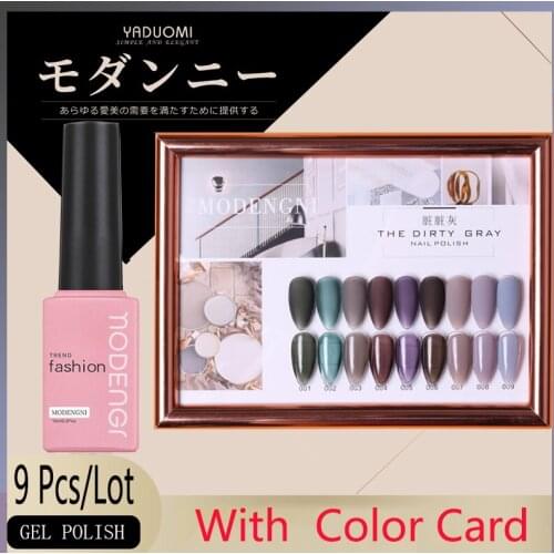 9PC Gel Nail Polish Set 15ml Gel Polish Nail Kit UV Gel Set For Nail Varnish Manicure Set For Nail Art Gel Nail Polish