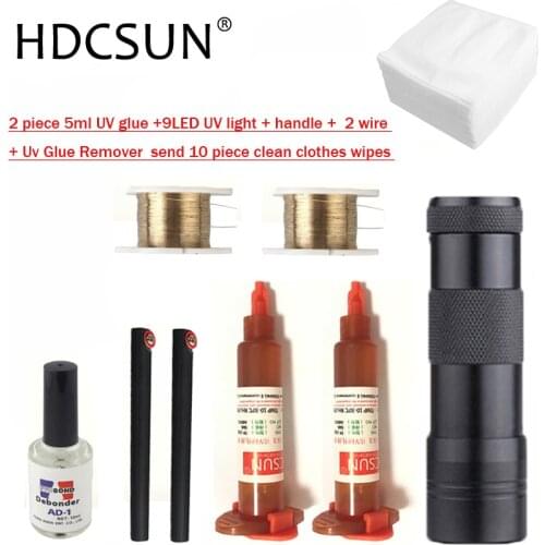 9 led UV light 2pcs/lot 5ML TP-2500 LOCA UV liquid optical clear adhesive tp2500 uv glue for touch screen samsung galaxy iPhone