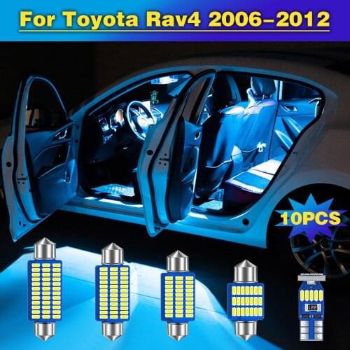 10PCS Error Free Auto LED Bulb Car Interior Dome Reading Light Trunk Lamp For Toyota Rav4 2006 2007 2008 2009 2010 2011 2012