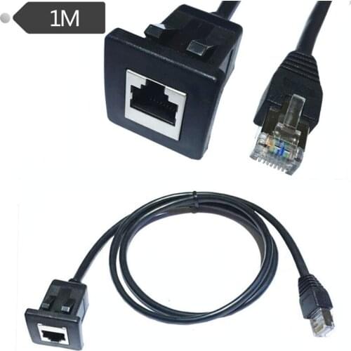 CAT5e 100M panel wall plug panel panel module CAT5E male to female panel installation extension cable 1m/2m