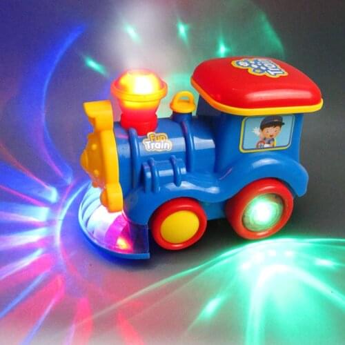 Children Electric Universal Smoke Steam Locomotive Spray Feature Light Sound Small Train Toy Kids Gift