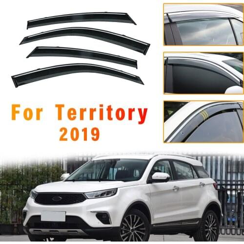 For Ford TERRITORY 2019 Awnings Weather Shield Window Visor Deflector Guard Car Styling Auto Accessories 4pcs ABS Plastic