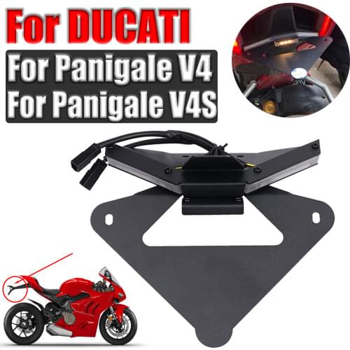 For DUCATI Panigale V4 S V4S Motorcycle Rear Tail Light Brake Turn Signals Integrated Lights Fender License Plate Holder Bracket