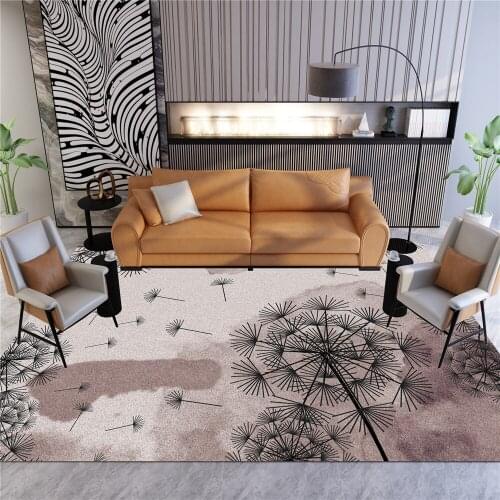 Ins Style Dandelion Living Room Carpet Sofa Flannel Anti-slip Area Rug Balcony Kitchen Bedside Rug Kids Play Mat Parlor Floormat