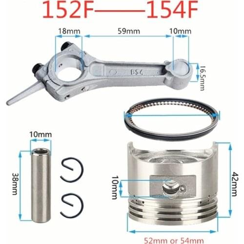 Kolben + Anschluss Kit (kolben, ringe, clip, pin, Conrod) passt für 152F 154F （vertical）Gasoline engine spare parts