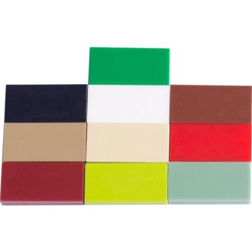 10PCS DIY City Compatible 3069 Tile 1x2 Building Blocks MOC Figure Parts Bricks Accessories Educational Construct Castle Toys