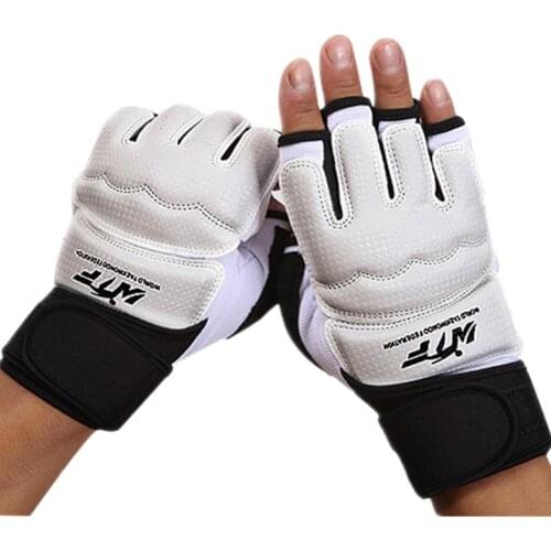 New Leather Half Finger Children Adults Karate Boxing Gloves Mitts Sanda Karate Sandbag Taekwondo Protector Gloves MMA Muay Thai