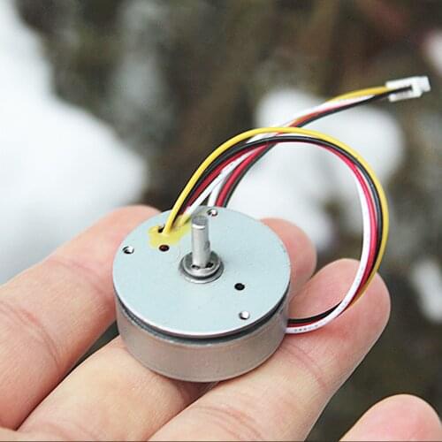DC 12V 4460RPM 3-phase 8-wire with Hall Brushless Motor OT-EM4317 Silent Large Torque 43MM Outer Rotor BLDC D Shaft PTZ Motor