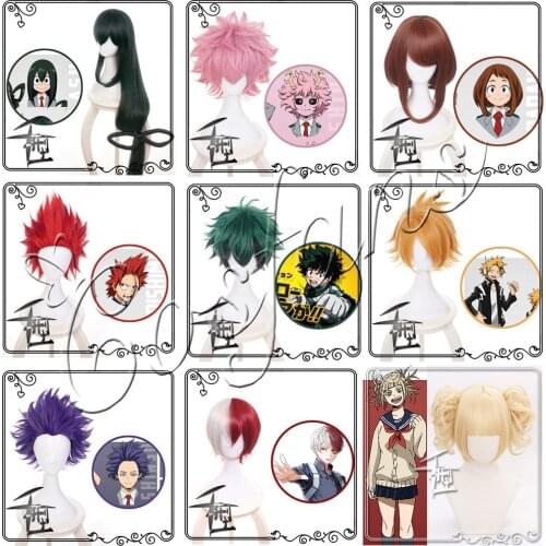 My Hero Academia Asui Tsuyu Cosplay Wigs Baku no Hero Costume Shoto Todoroki Kaminari Denki Katsuki Bakugo Himiko Toga JK Izuku