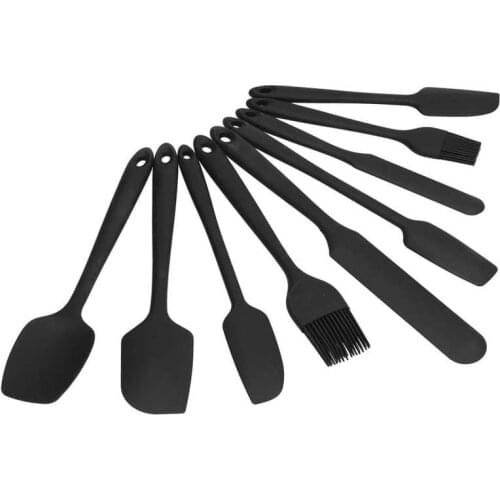9Pcs Mini Spatula Set Baking Pastry Spatulas Flexible Hand Held Jam Cake Cream Cooking Brush Silicone Spatula Cake Tool