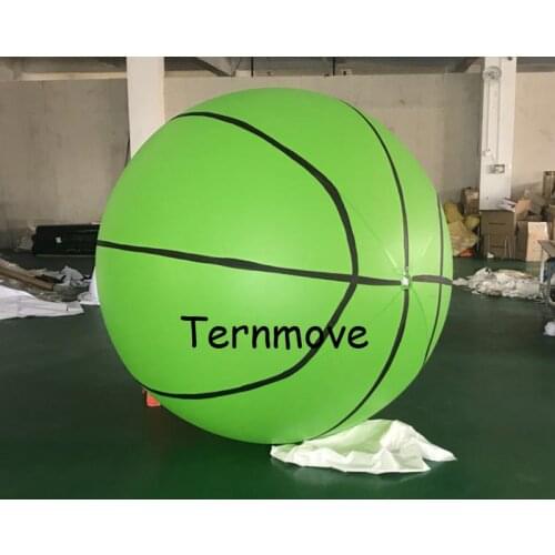 Inflatable basket ball for decoration helium balloon with logo for sport event Inflatable basketball balloon for advertising