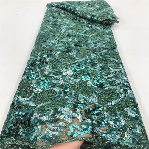 Nigerian Lace Fabric African Lace Fabric 2021 High Quality Lace with Sequin French tulle Net Lace Fabric For Women