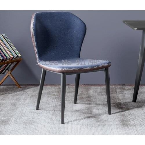 Nordic light luxury dining chair home modern minimalist net red makeup back chair iron restaurant chair leisure stool