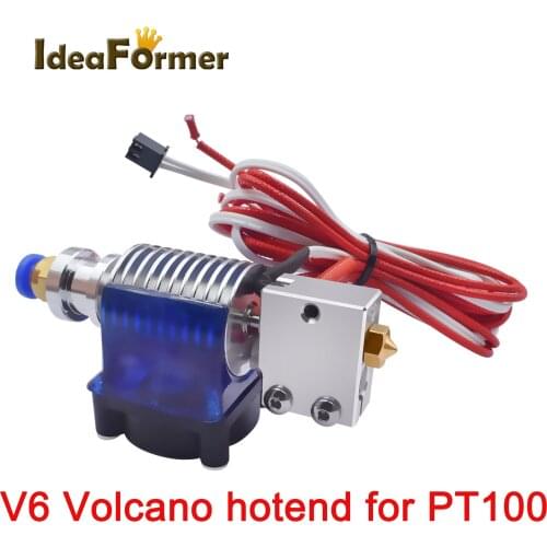 Upgrade E3D Hotend for PT100 V6 Volcano 12V/24V 1.75mm Remote Bowen Print J-Head With Cooling Fan Bracket 3D Printer Parts