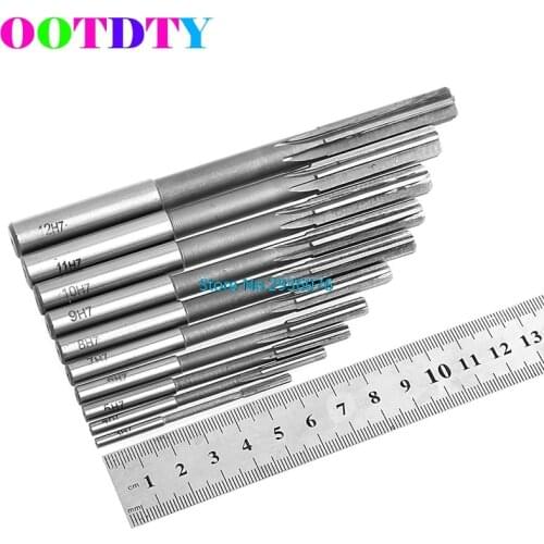 OOTDTY 3-12mm HSS Straight Shank Chucking Reamer Machine Reamer Milling Cutter Tool APR6_30