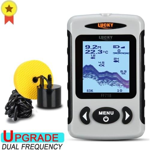 2.2inch LCD Portable Fish Finder 200KHz/83KHz Dual Sonar Frequency 100M Detector for Ice Fishing Tackle