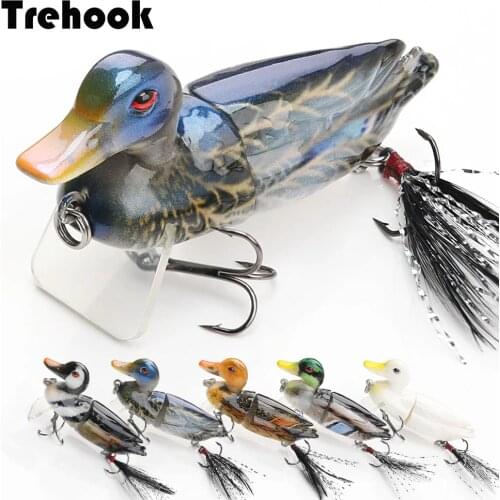 TREHOOK Duck Fishing Lures Swimbait 7cm 10g Floating Minnow Wobblers For Pike Fishing Artificial Hard Bait Cranks Jointed Wobler
