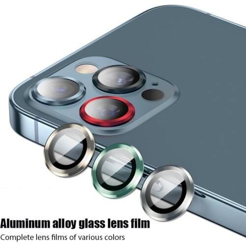 Camera Lens Glass Alloy Lens Protection Ring Independent Protector Glass For iPhone 12 12 Mini 11 Camera Len Film Protector