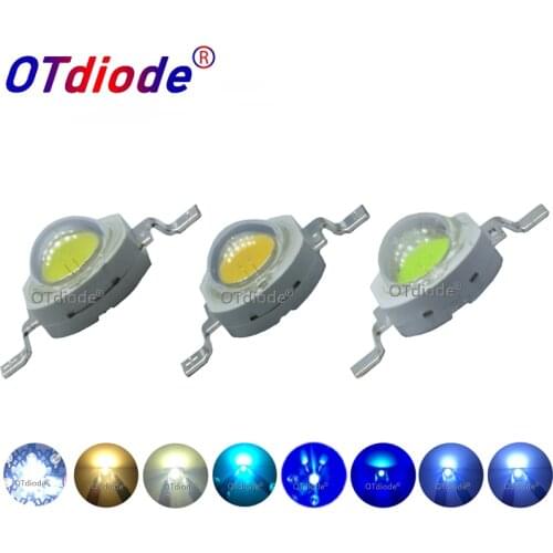 100pcs 3W High Power LED Chip Light Beads Diode Cold Warm Neutral White 10000K 20000K Ice Blue For SpotLight Downlight Lamp Bulb