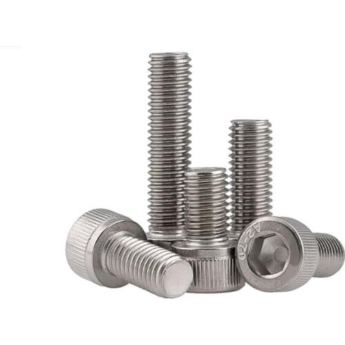 M1.4 M1.6 M2 M2.5 DIN912 Hexagon Hex Socket Head Cap Screws 304 Stainless Steel Cylindrical Allen Bolts Length 3mm-40mm