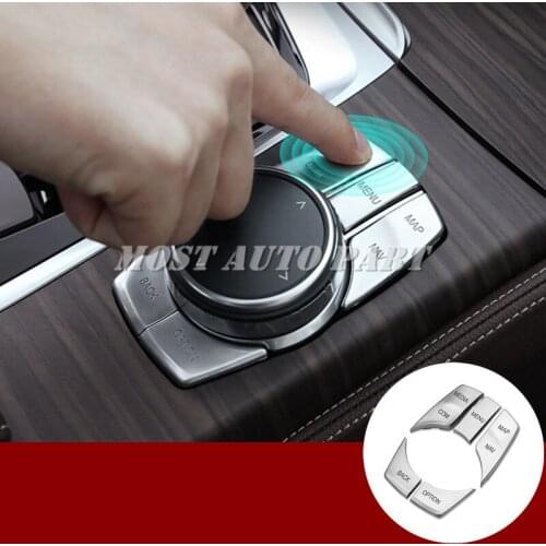 Inner Console iDrive Multimedia Button Cover For BMW 5 Series G30 G31 2017-2020 Car accesories interior Car decoration