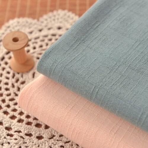 High quality slub cotton yarn fabric Color grid tissu Dress, robe, curtain material