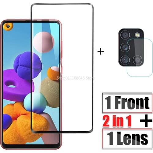 Screen Protector Glass For Samsung Galaxy A21S Protection Glass On For Samsung A21 S A 21S Camera Lens Tempered Protective Film