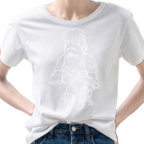 New Brand star wars tshirt women Modal Casual Polyester Casual O-Neck Short sleeve top tee