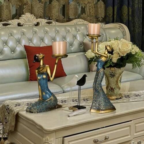Women Beauty Figurines Candlesticks Office Table Coffee Table Decor Ornaments Centerpieces Dining Living Room