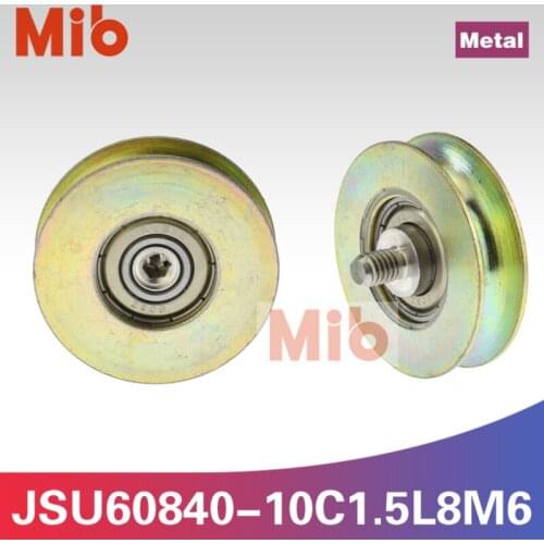 10PCS/lot M6 thread 608zz bearing U grooves V round DIA. 4cm pulley, guide wheel, wire rope lifting wheel JSU60840-10ZC1L8M6