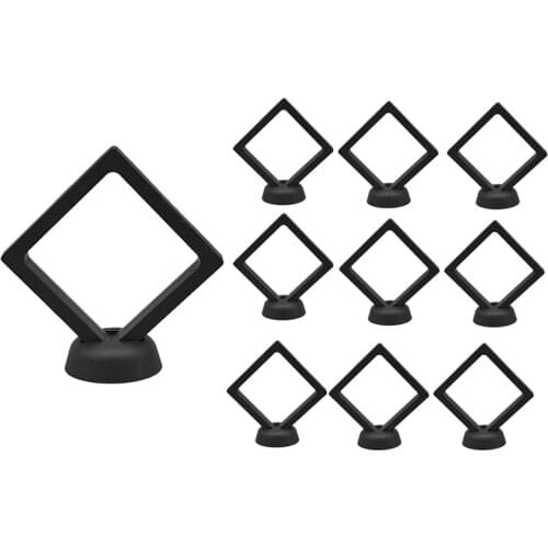 10 Pcs Transparent Jewelry Pendant Suspension Display Stand Acrylic PET Film Nail Sticker Packaging Box Shoot Props