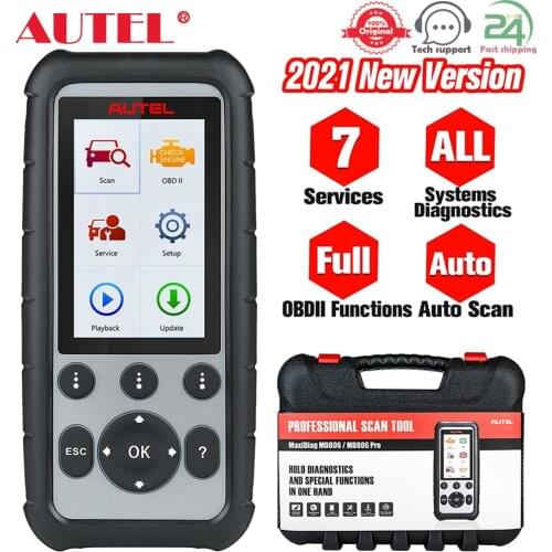 AUTEL MD806 Pro OBD2 Scanner Code Reader All System Diagnoses,7 Services,Plus DTC Lookup,Data Playback&Print for DIY/Mechanics