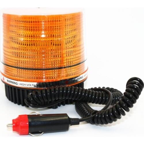 30 LED Emergency Flash Strobe and Rotating Beacon Warning Light 12W Amber
