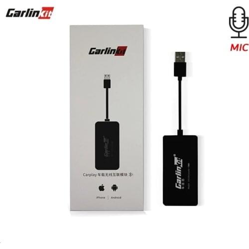 Wireless Smart Link CarPlay Dongle for Android Navigation Player Mini USB Carplay Stick with Built-in Microphone