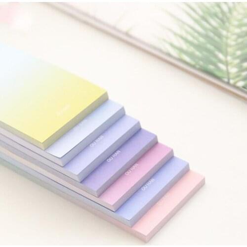 Kawaii Memo Pads Gradient Color N Times Post Message Note Pad Notebook Paper Can Tear Calendar Office School Supplies Stationery