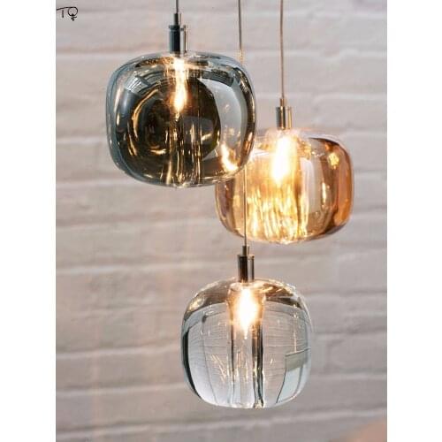 Nordic Designer Simple Creative Restaurant Crystal Pendant Lights Post-Modern Light Fixtures Living Room Bedroom Study Bedside