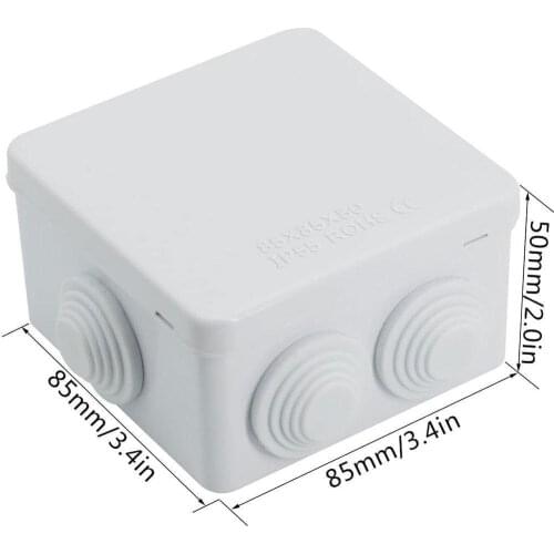 Two-in-three-out junction box ABS waterproof junction box waterproof R4Q3 terminal box box 85*85*50 IP55 O7J7
