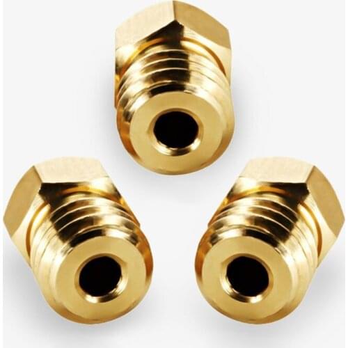T3LB 3D Printer Extruder Makerbot Mk8 Pointed Brass Nozzle Surface Engraving Consumables Head 15/30pcs/Set
