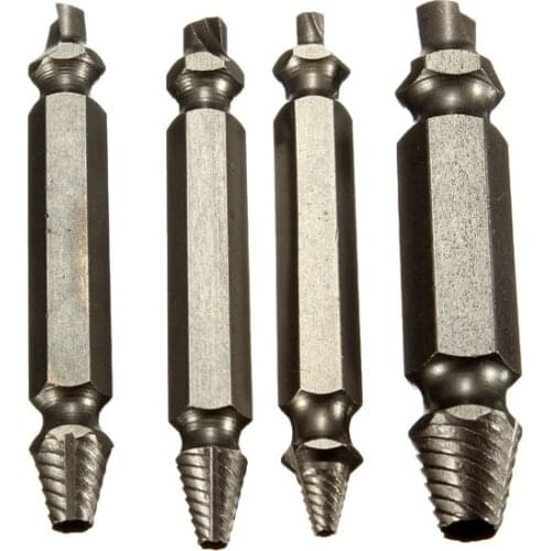 Tools Sale Special Offer Tool Woodworking 4pcs Screw Extractor Drill Bits Guide Set Broken Damaged Bolt Remover