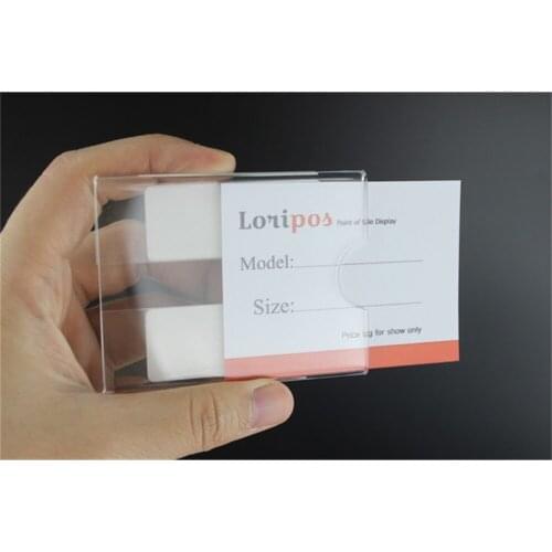 9*6 cm 50 pcs T 2MM Adhesive wall shelf sign cover frame acrylic label holder price tag name card label frame