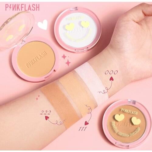 PINKFLASH Makeup Pressed Powder Oil Control Matte Face Setting Powder Waterproof Natural Superfine Make Up Loose Powder