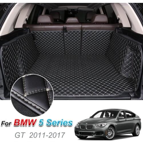 Leather Car Trunk Mat For BMW 5 Series GT 2011-2017 Cargo Liner Trunk Floor Pad Carpet Car Accessories