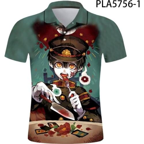 3D Printed Summer Toilet-Bound Hanako-Kun Shirts Fashion Streetwear Harajuku Ropa De Hombre Short Sleeve Cool Men Camisas Ropa