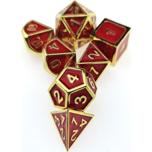 Metal DND Dice Super Heavy Set of 7 D&D Dice for Dungeons and Dragons Games